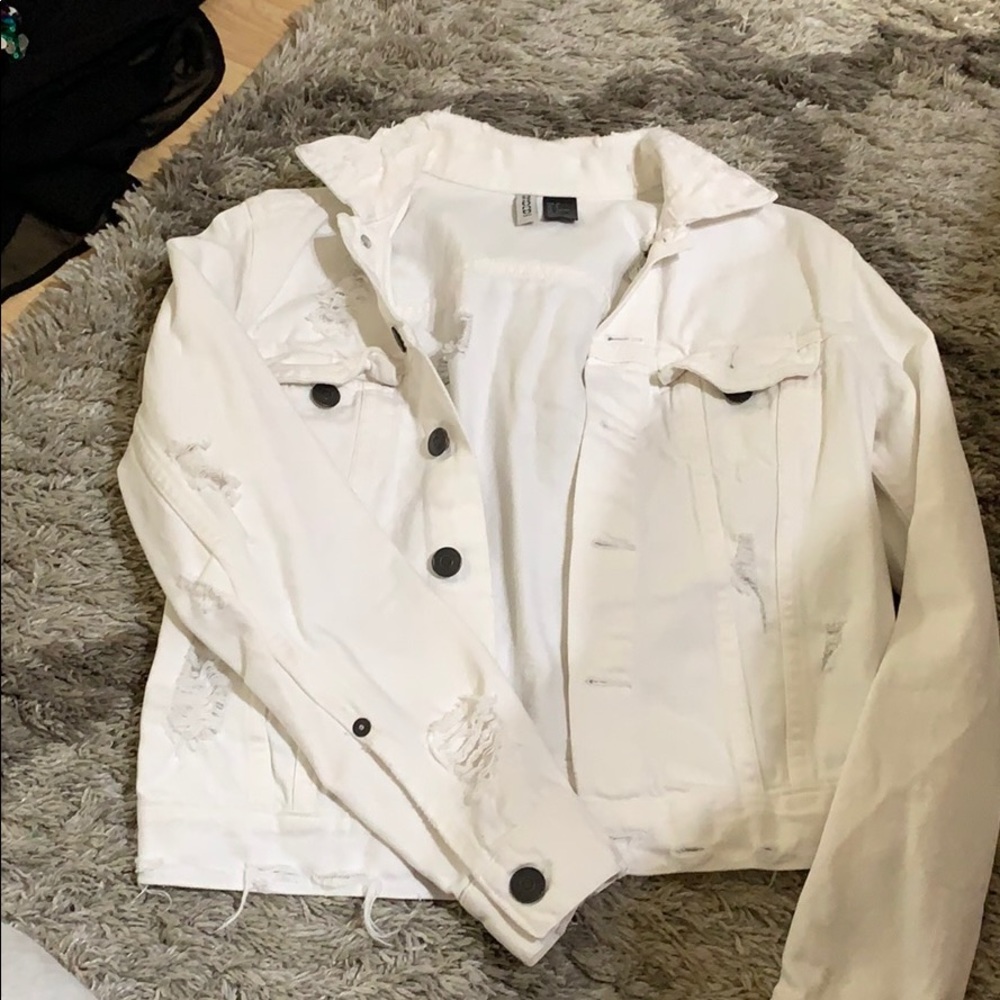 White jean jacket